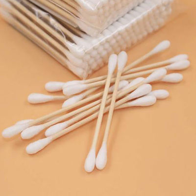 Trucco che pulisce i tamponi di cotone di legno adatti ad uso della pelle sensibile