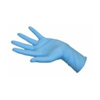 I guanti eliminabili blu del nitrile spolverizzano l'uso generale libero