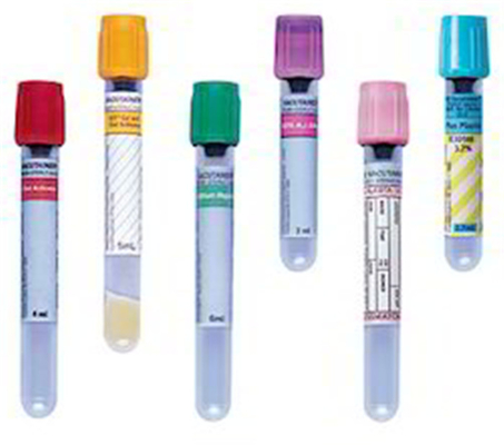Metropolitana superiore blu-chiaro Vial For Blood Collection del campione degli ed del sangue