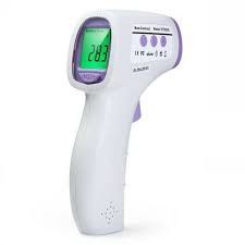 Termometro fissato al muro infrarosso medico infrarosso tenuto in mano di Digital